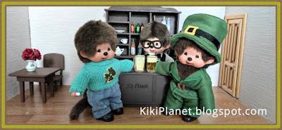 kiki monchhichi saint Patrick's day leprechaun