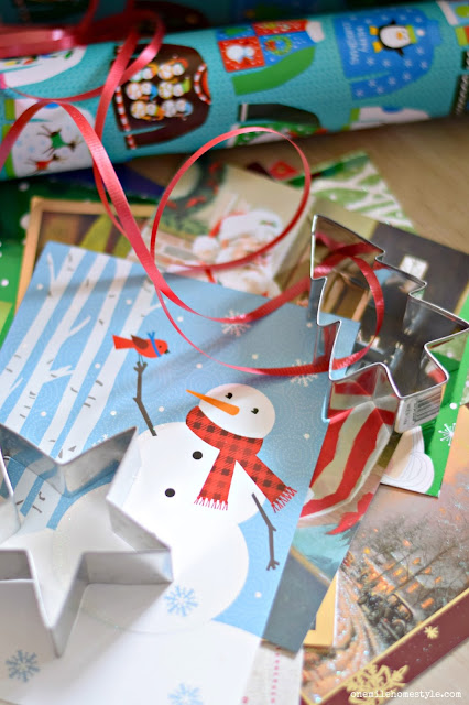 DIY your own holiday gift tags from old Christmas cards.