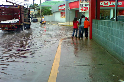 Flooded street, La Ceiba, Honduras