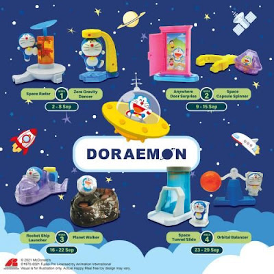 McDonalds Doraemon Happy Meal Toys 2021 Singapore available in September