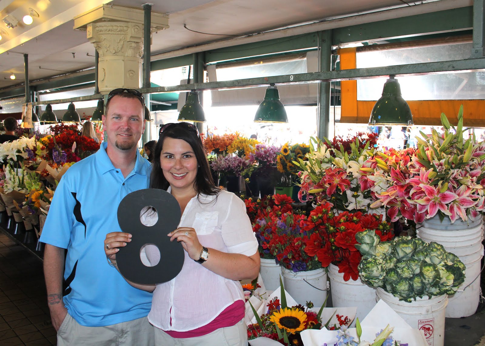 Pike Place Market flower stands