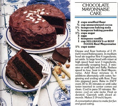 Chocolate Birthday Cake on Dying For Chocolate  Chocolate Mayonnaise Cake  2 Easy Recipes