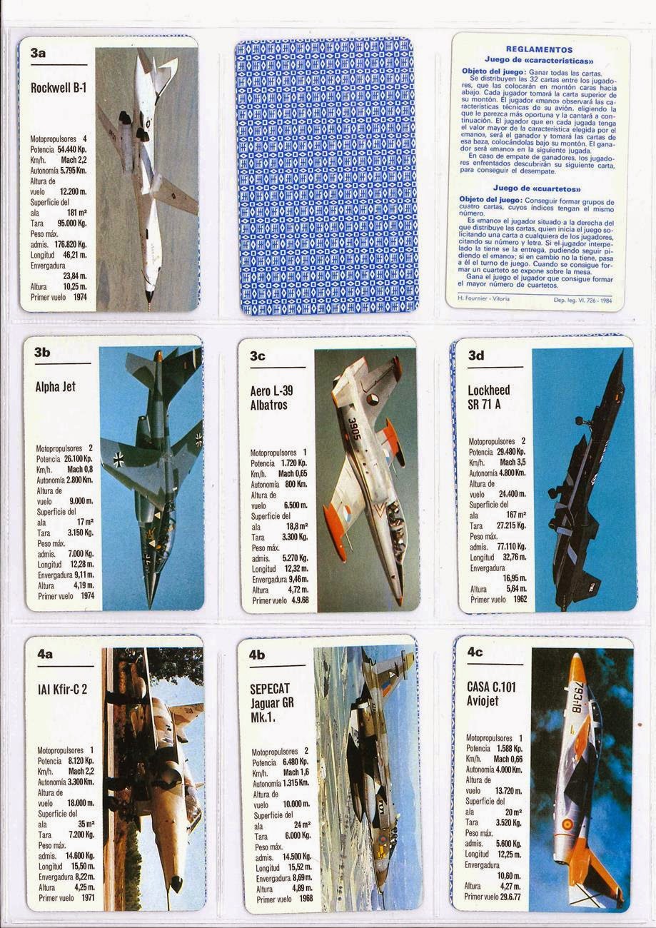 Barajas y Naipes: Aviones de combate
