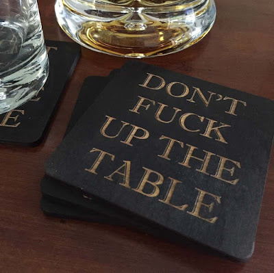 Don't Fuck Up The Table Wood Coasters 