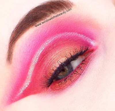 red pink cut crease