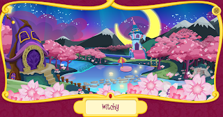 A screencap of the Witchy World portion of the Filly world website that is available on the German version of the Filly toy site.