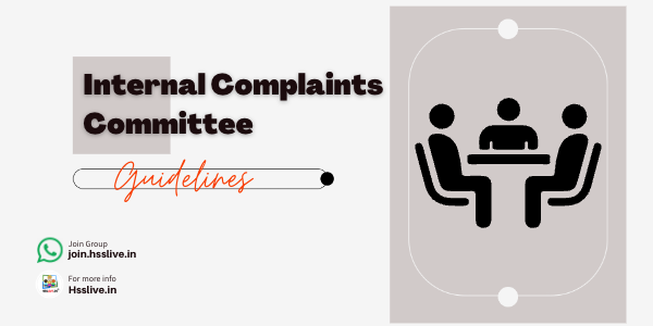 Formation of the School Internal Complaints Committee-Guidelines