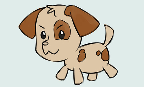 How to draw a Puppy