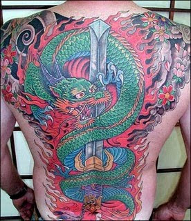 full back dragon tattoo design