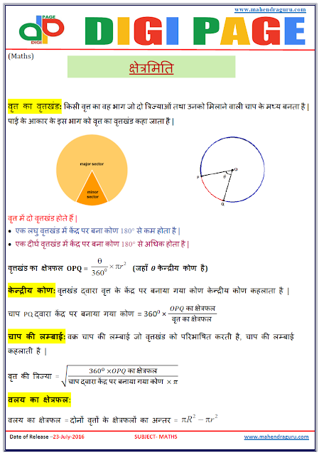 Digi Page- Mensuration