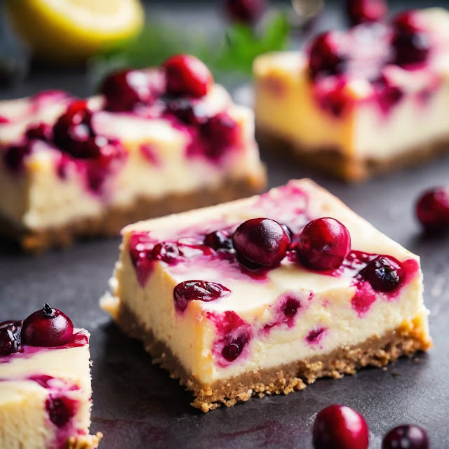 Best Cranberry-Lemon Cheesecake Bars