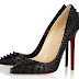 black high heel shoes: