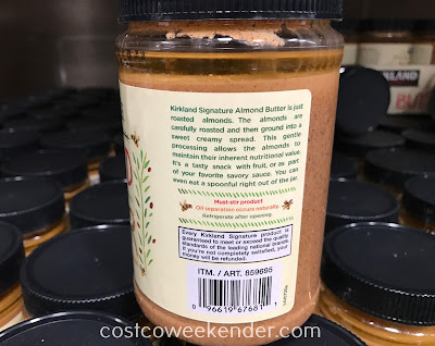 Costco 859695 - Kirkland Signature Creamy Almond Butter: great for those with peanut allergies