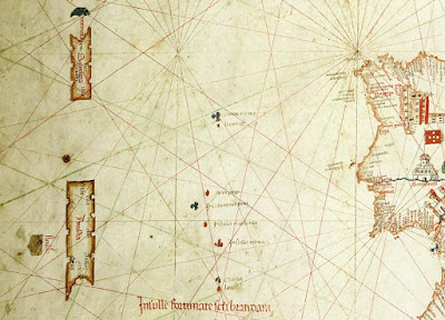 Mapa de Albino de Canepa, Antilia, Sabragia