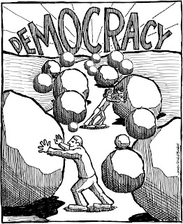 Democracy boulders cartoon