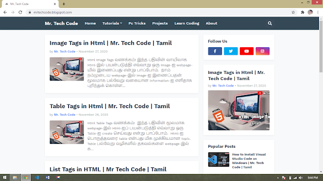 Mr Tech Code Website