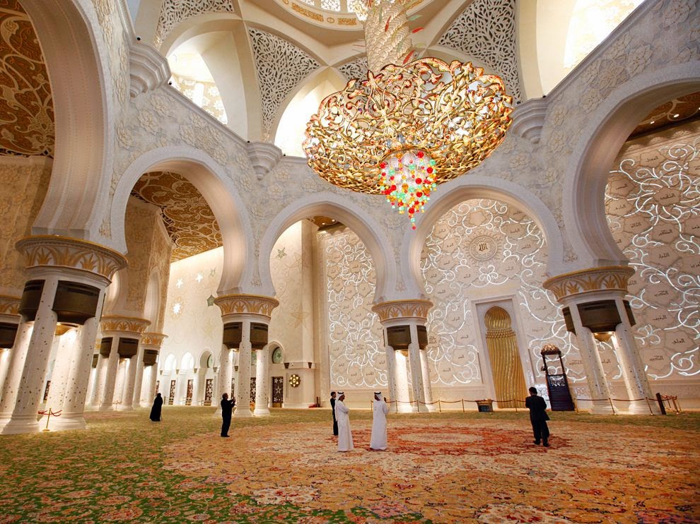 Gambar Interior Masjid Sheikh Zayed Abu Dhabi Beautiful Mosque 