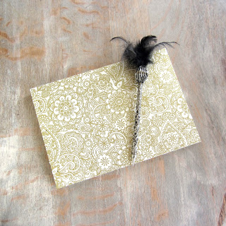 Gold and Cream Wedding Guest Book by Amy L. Burns