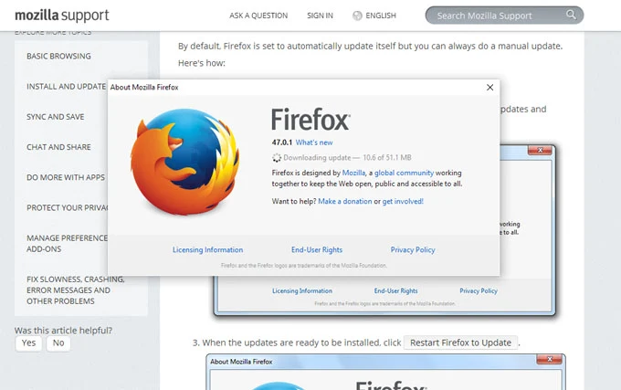 Cara Update Firefox Versi Terkini