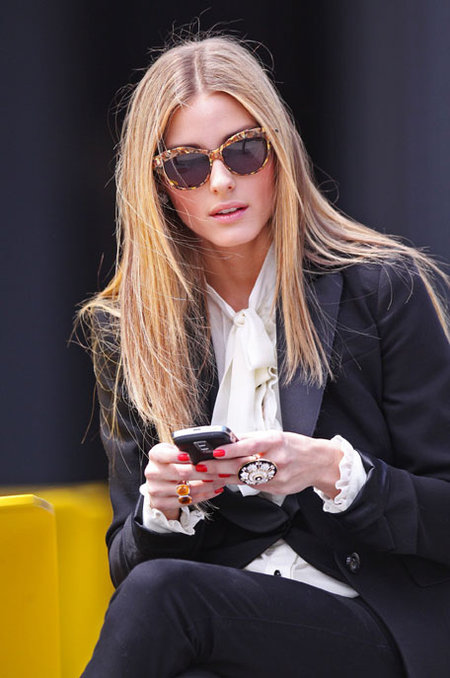 olivia palermo style. Black and White