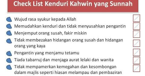 Blog Gadis Kampung: CHECK LIST KENDURI KAHWIN