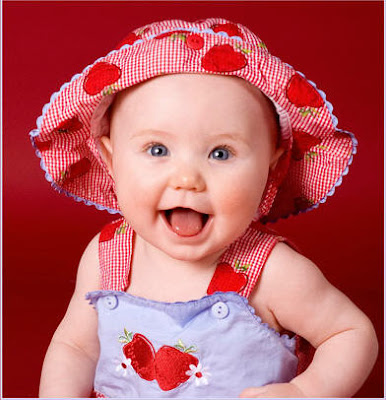 Smiling Baby In Red