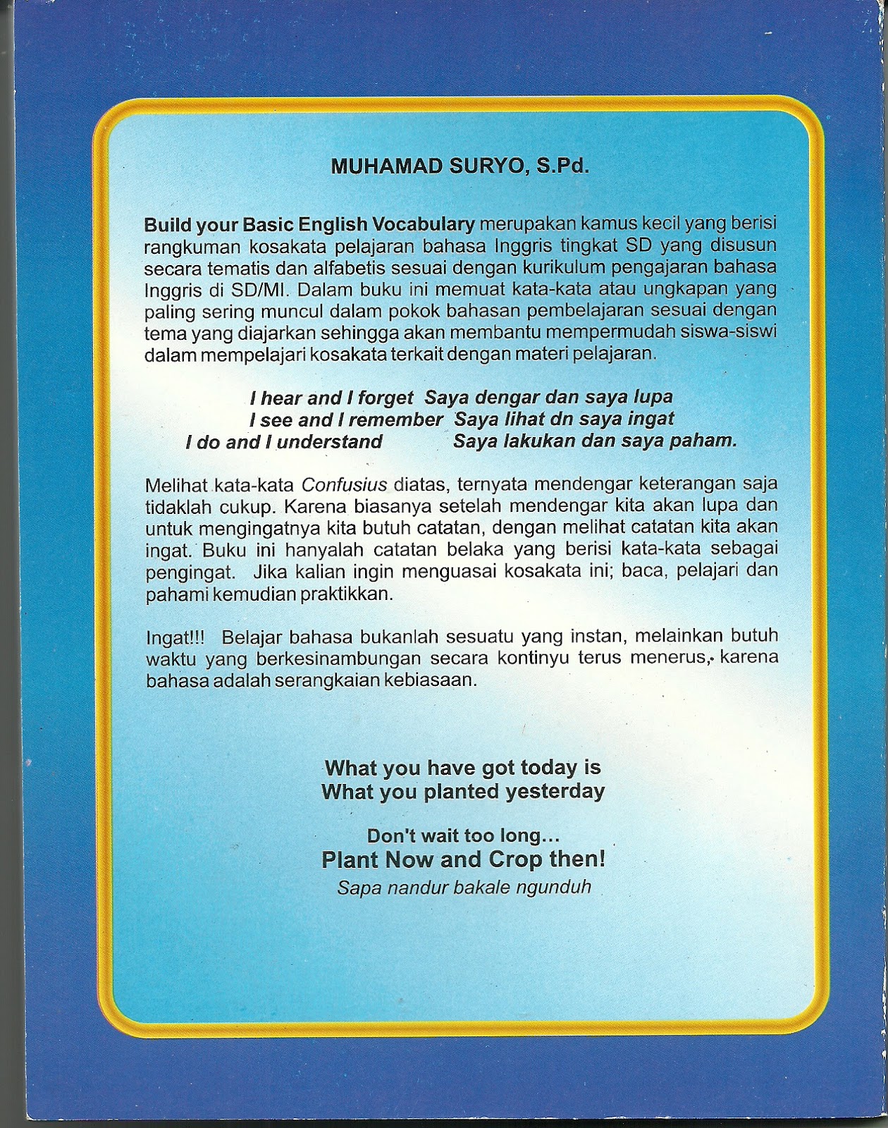 Full English dictionary for Elementary School BUKU KAMUS RANGKUMAN MATERI BAHASA INGGRIS SD