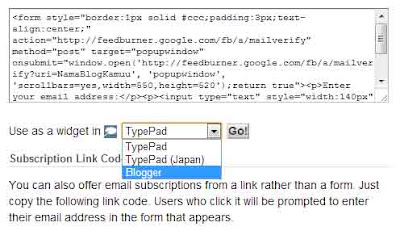 Cara Membuat Widget Berlangganan Artikel di Blog