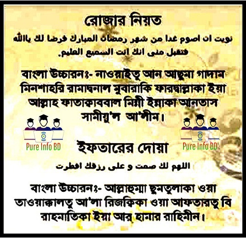 Seheri Dua+Iftar Dua+সেহরি এবং ইফতার এর দুয়া 