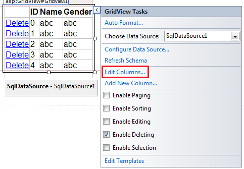 edit gridview columns