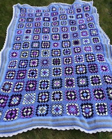 Large granny square blanket