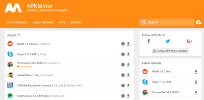Situs download aplikasi game Android apkmirror.com