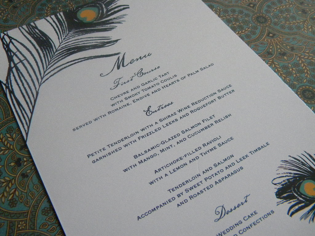 peacock invitations