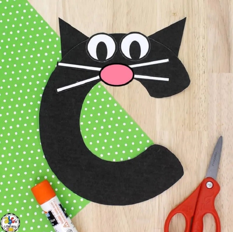 letter c black cat craft