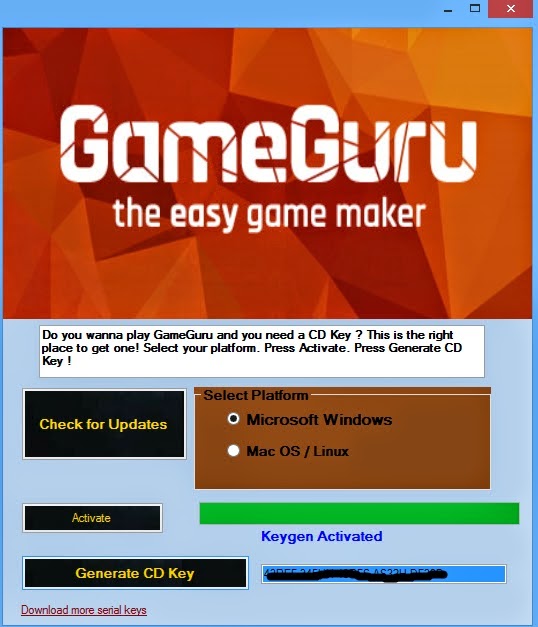 download cd key GameGuru