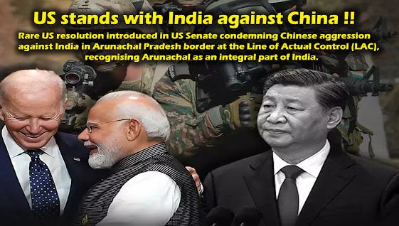 US Senate recognises Arunachal as integral part of India, condemns China's aggression at LAC