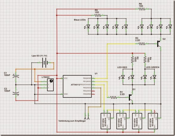 ATtiny45QuadrocopterLicht