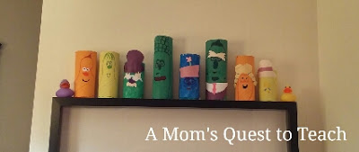 Veggie Tales Cardboard Tube Characters