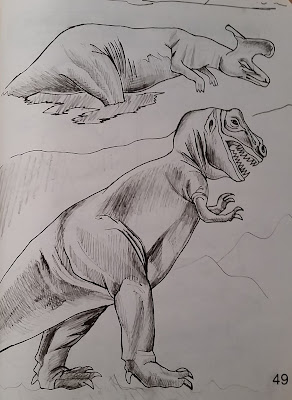 Love in the Time of Chasmosaurs: Vintage Dinosaur Art: How to Draw