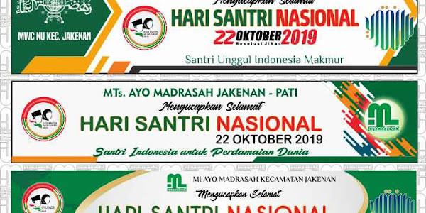 Download Desain Spanduk Hari Santri 2019