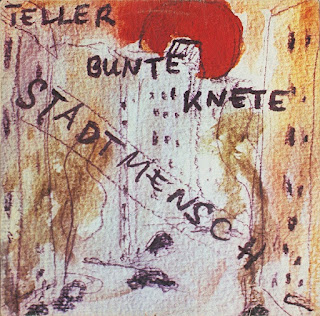 Teller bunte Knete "Stadtmensch" 1978 Germany Private Folk Rock