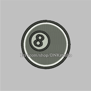 Billiard Ball Embroidery Design Applique