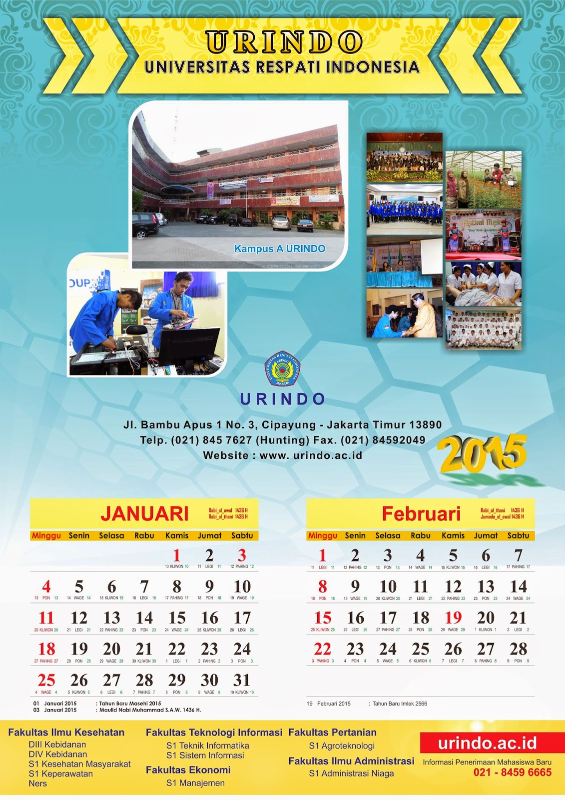 Desain Kalender duduk dan kalender dinding 2015 - Asal Tau