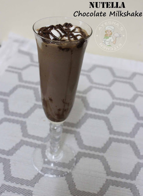 nutella milkshake chocolate milkshake