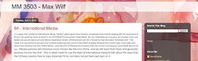 screencap of Max's blog