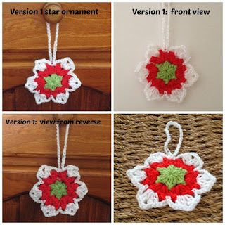 crochet christmas star ornament