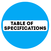 Table of Specifications