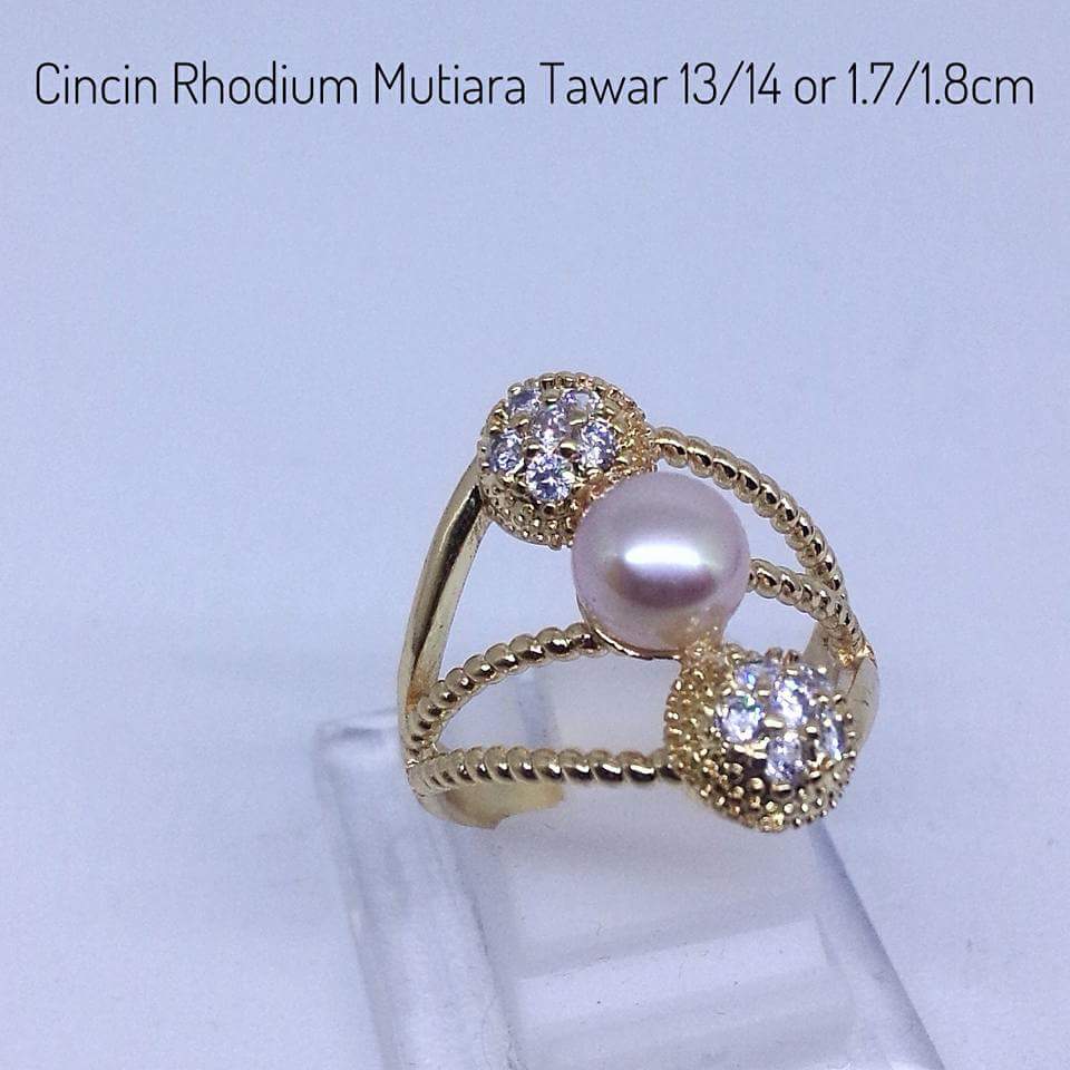  Harga  Cincin  Rhodium Mutiara  Air Tawar Lombok  Asli  Murah 