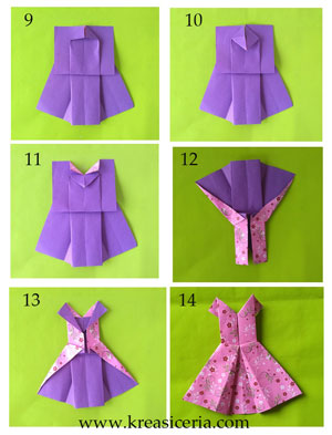 Cara Membuat Baju  Wanita Dari Origami  Tutorial Origami  