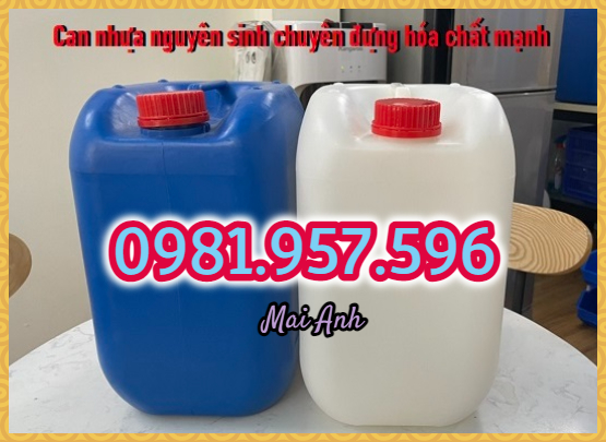 Can nhựa 10L có seal, can nhựa có nắp phụ, can có chống tràn